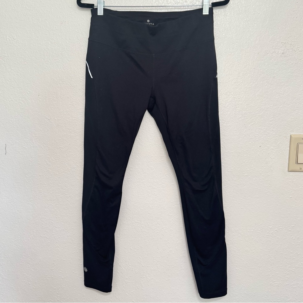 Athleta Black Powder Peak Leggings Size Medium Black - Picture 2 of 9
